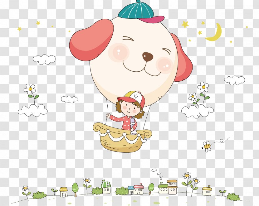 Cartoon Balloon Illustration - Flower - Sweet Baby Transparent PNG