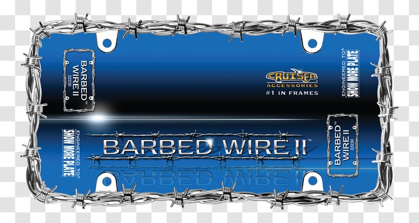 Car Vehicle License Plates Barbed Wire Chrome Plating - Capacitor - Licence Plate Transparent PNG