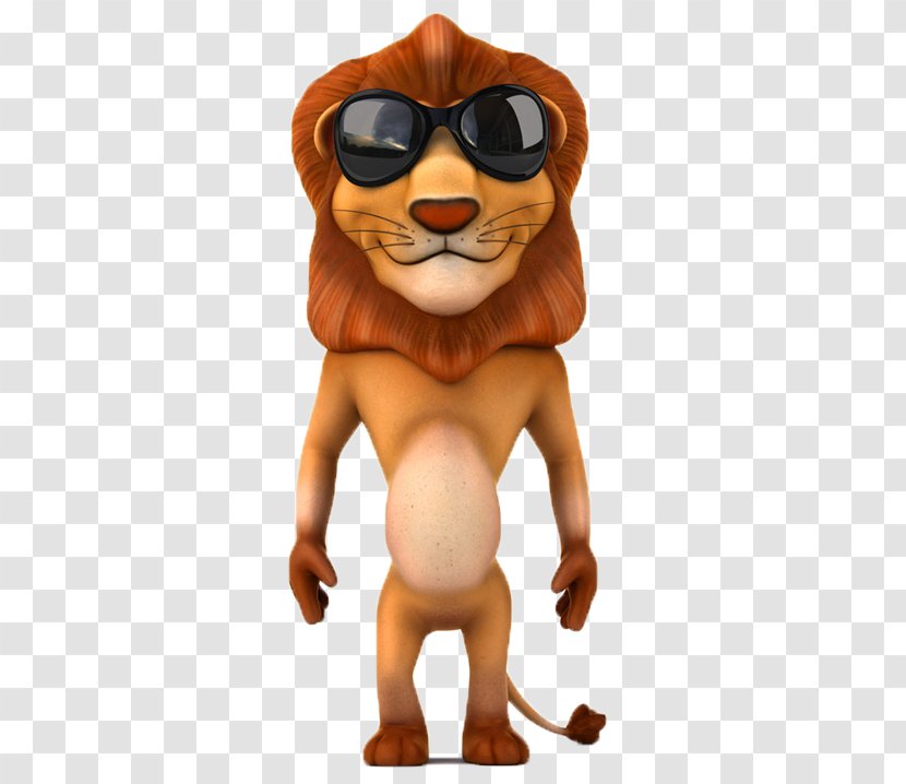 Lion Royalty-free Stock Photography Clip Art - Vertebrate - Wearing Sunglasses Transparent PNG