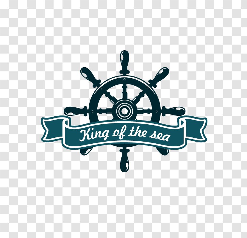 Logo Heraldry Illustration - Symbol - Nautical Elements Vector Label,steering Wheel,Rudder,Ribbon Transparent PNG