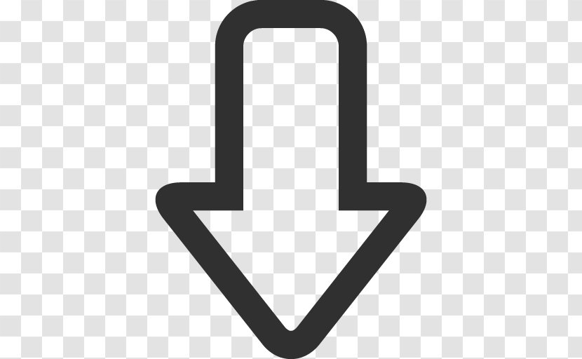 Triangle Symbol Line - Down Transparent PNG