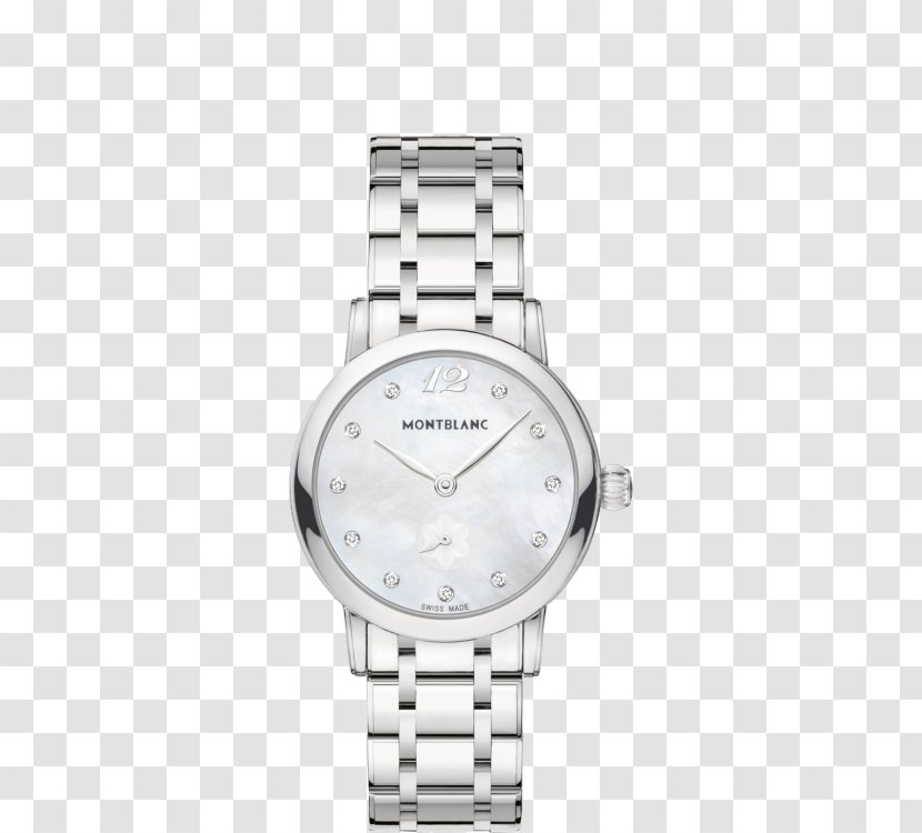 Watch Montblanc Chronograph Jewellery Swiss Made - Flower - Silver Female Table Transparent PNG