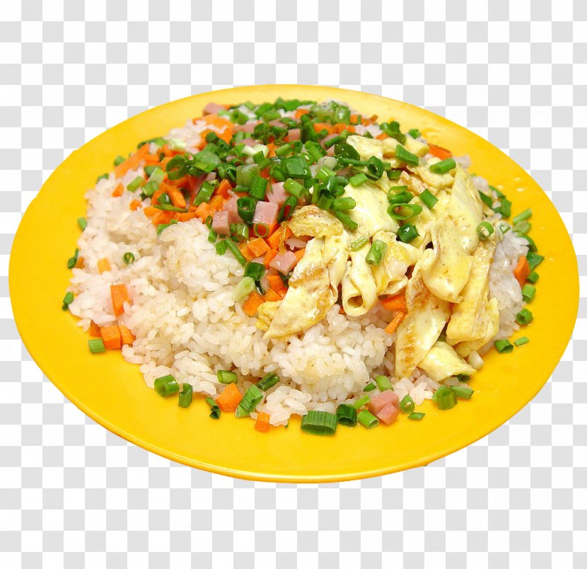 Ham And Eggs Fried Rice Egg Scrambled - Cuisine - The Real Transparent PNG