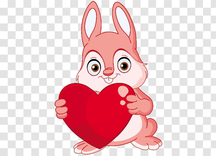 Valentine's Day Royalty-free Clip Art - Silhouette - Bunnies Clipart Transparent PNG