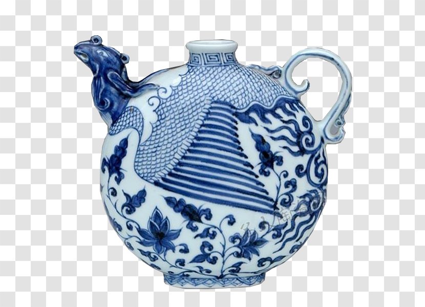 Jingdezhen Blue And White Pottery Ceramic Yuan Dynasty - Underglaze - Bottle Transparent PNG