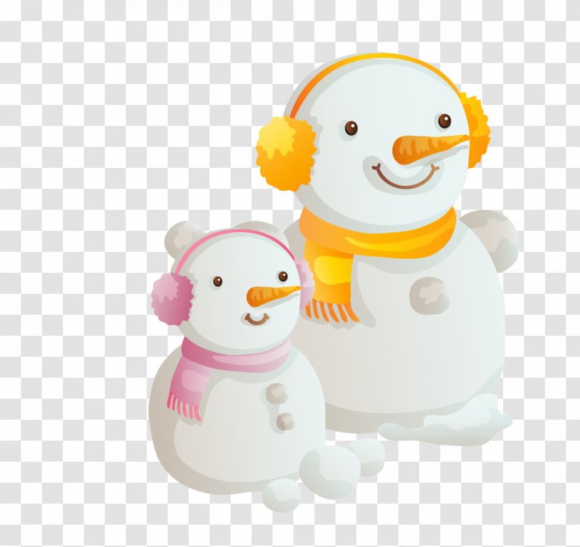 Snowman - Stuffed Toy - Vector Transparent PNG