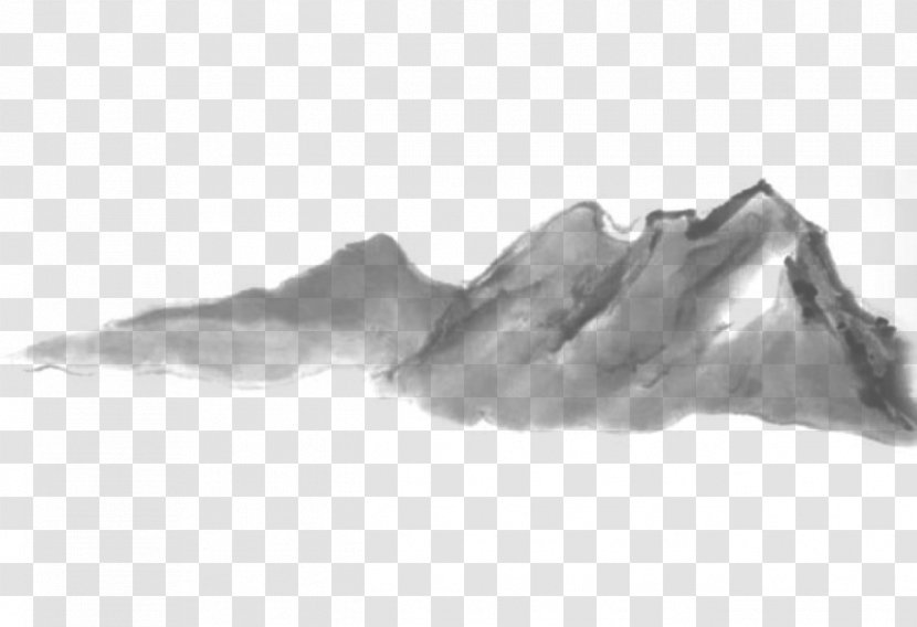 Ink Wash Painting Shan Shui Download - Mountains Transparent PNG