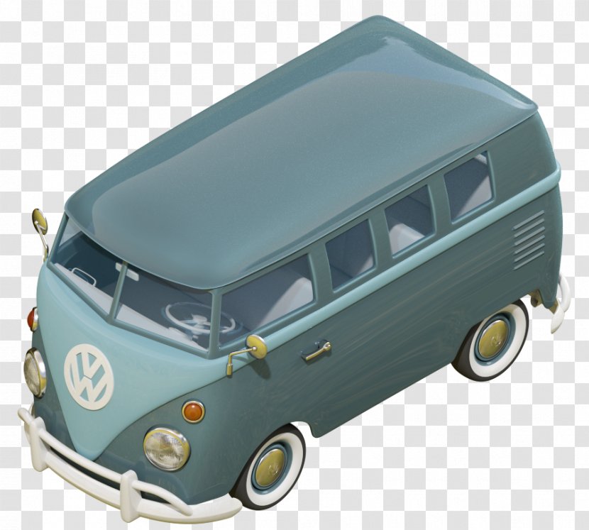 Volkswagen Type 2 Car Transporter Van - Metal Transparent PNG