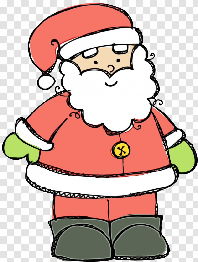 Santa Claus Cartoon - Artwork - Pleased Transparent PNG