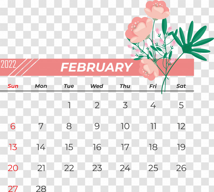 Calendar Line Flower Font Petal Transparent PNG