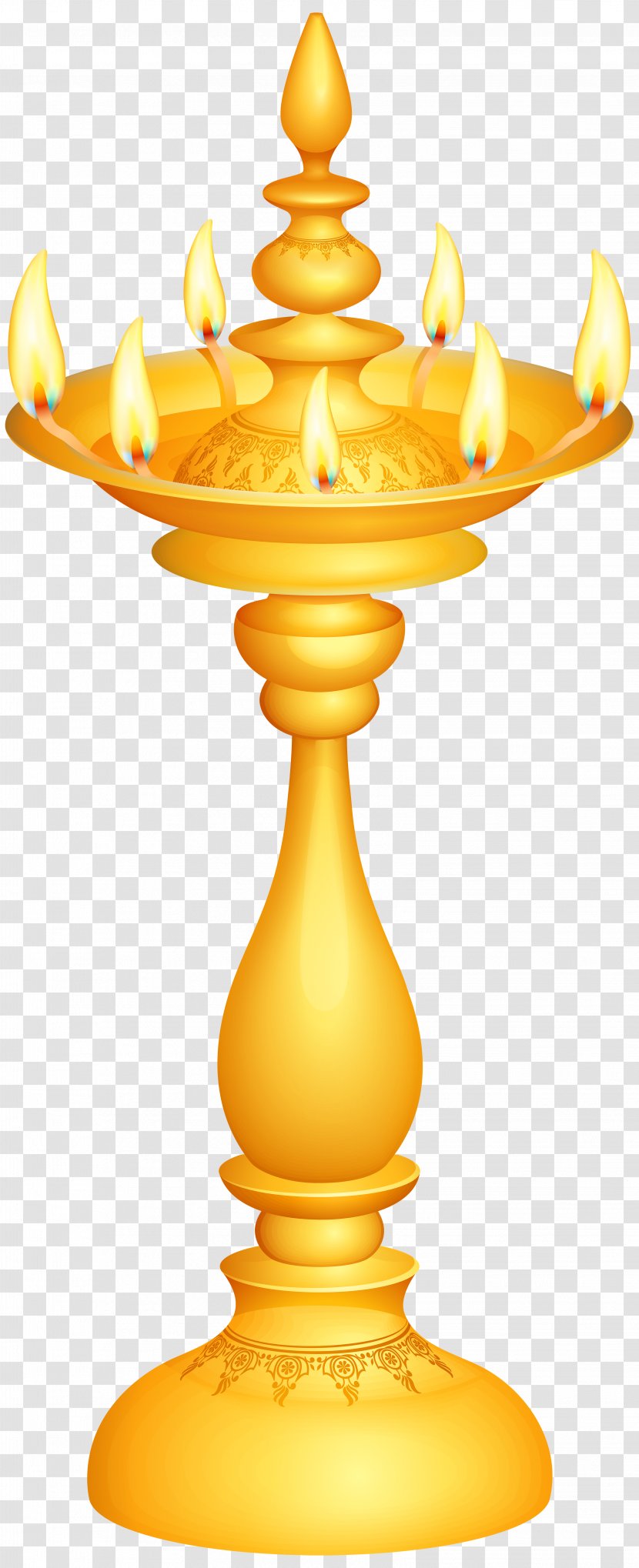 Oil Lamp Diya Light Diwali Clip Art - Royalty Free - Indian Deco Candlestick Transparent PNG
