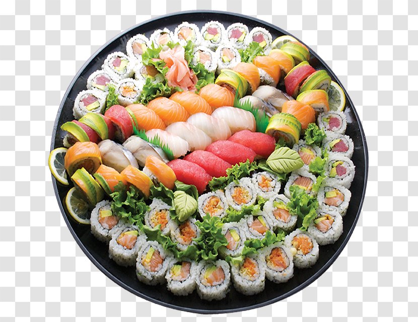 California Roll Gimbap Sushi Asia House Platter - Hors D Oeuvre Transparent PNG