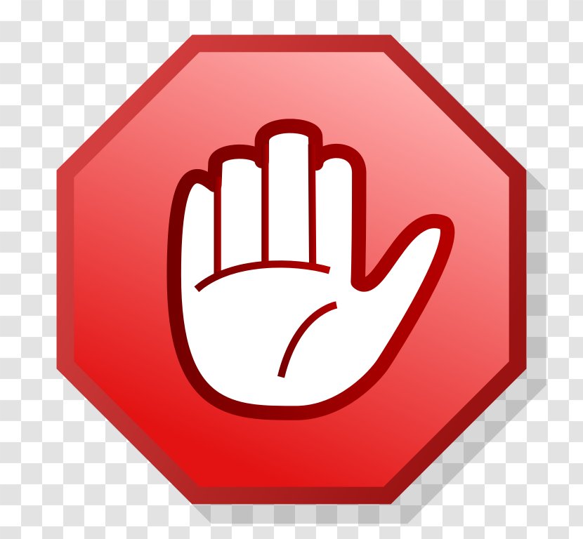 Hand Symbol Clip Art - Stop Sign Template Transparent PNG