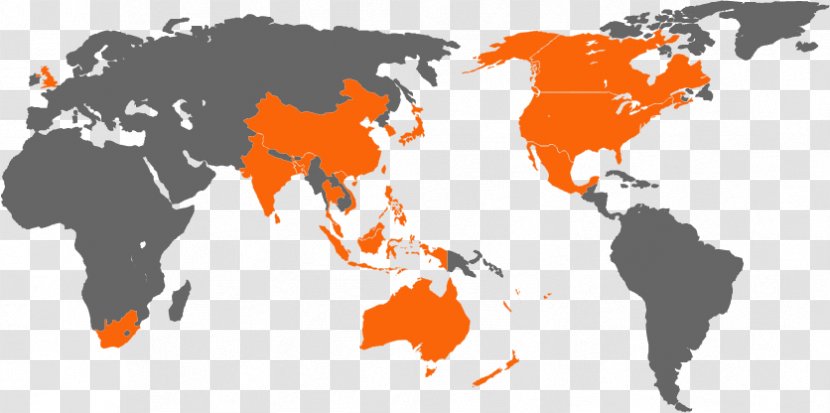 World Map Vector Graphics Collection - Orange - Skyscrapers Singapore Transparent PNG