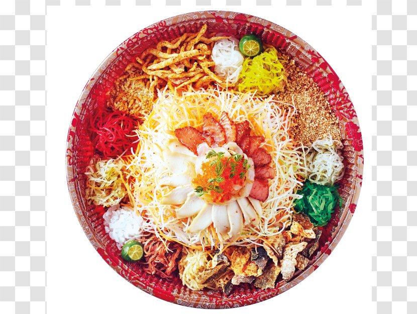 Yusheng Hainanese Chicken Rice Vegetarian Cuisine Platter Food - Chinese New Year - Sashimi Lobster Transparent PNG