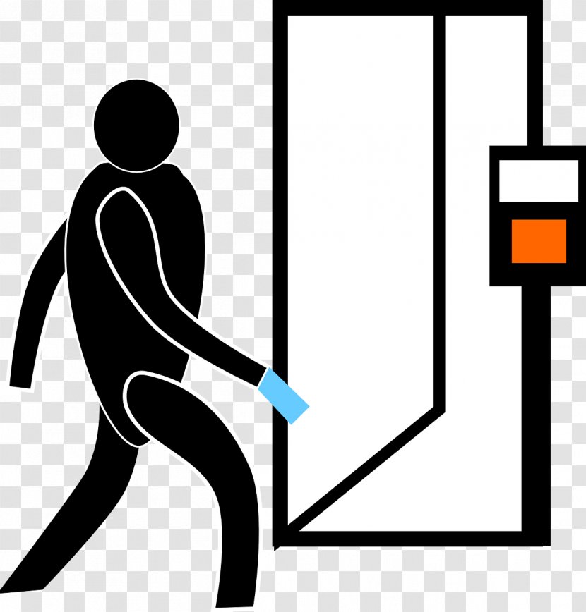 Elevator Symbol Clip Art - Artwork - Emergency Exit Door Transparent PNG