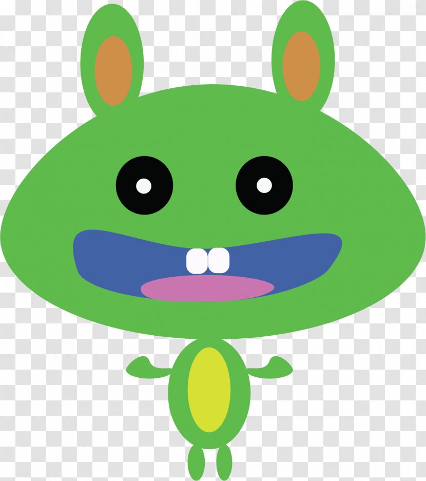 Cartoon Clip Art - Green - Bunny Transparent PNG