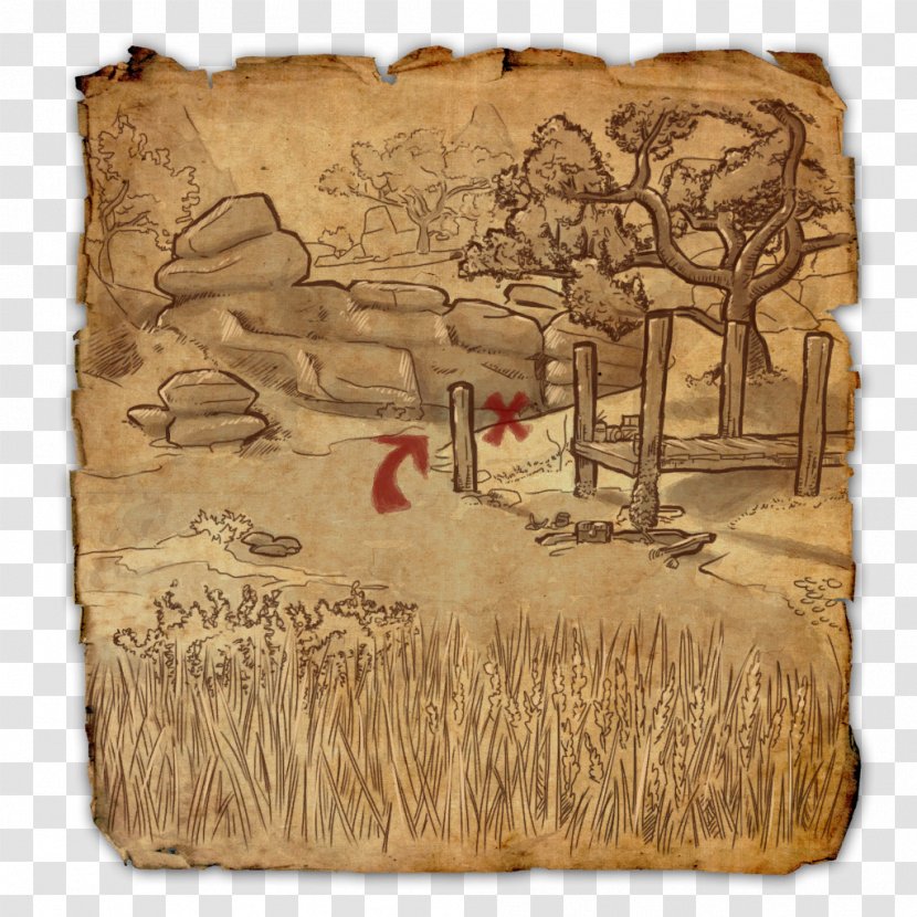 Treasure Map The Elder Scrolls Online Hunting - Cartoon Transparent PNG
