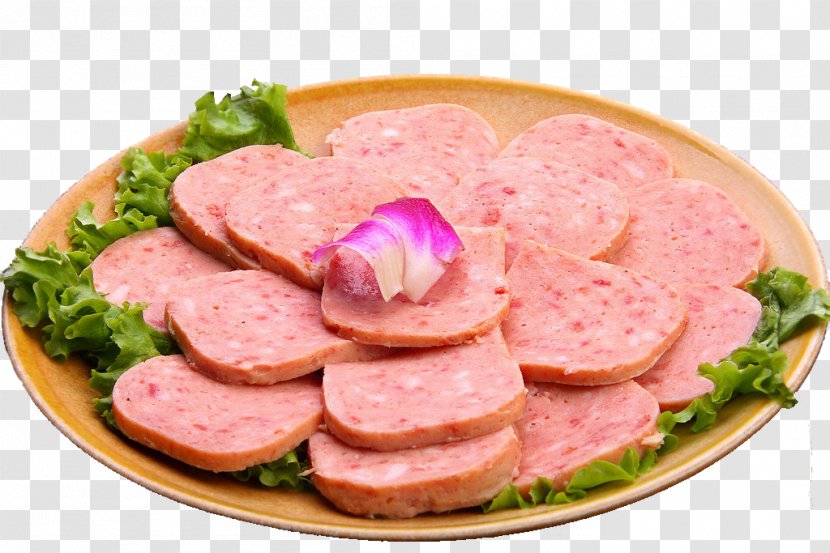 Halal Hot Pot Pork Lunch Meat Spam - Creative Circular Ham Transparent PNG