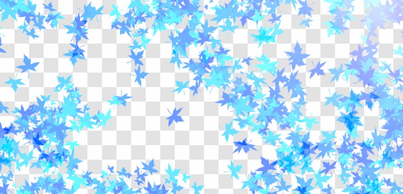 Blue Maple Leaf - Azure - Background Transparent PNG