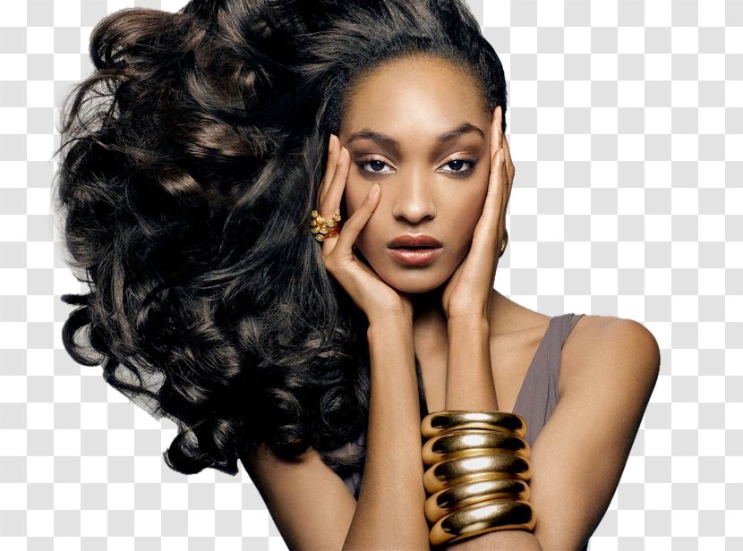 Jourdan Dunn New York Fashion Week Hairstyle Model - Watercolor Transparent PNG