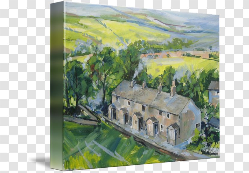 Tockholes Watercolor Painting Art Lancashire - Village Scene Transparent PNG