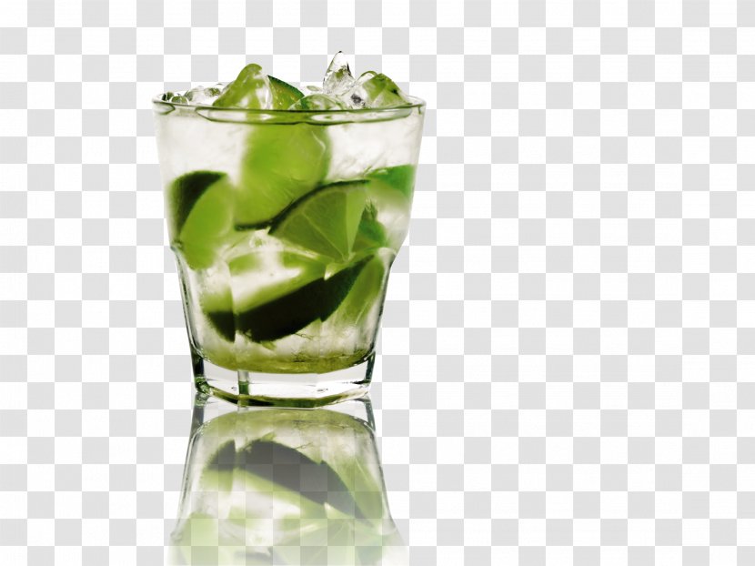 Caipirinha Cocktail Caipiroska Mojito Old Fashioned - Vector Hand-painted Green Tea Ice Drink Transparent PNG