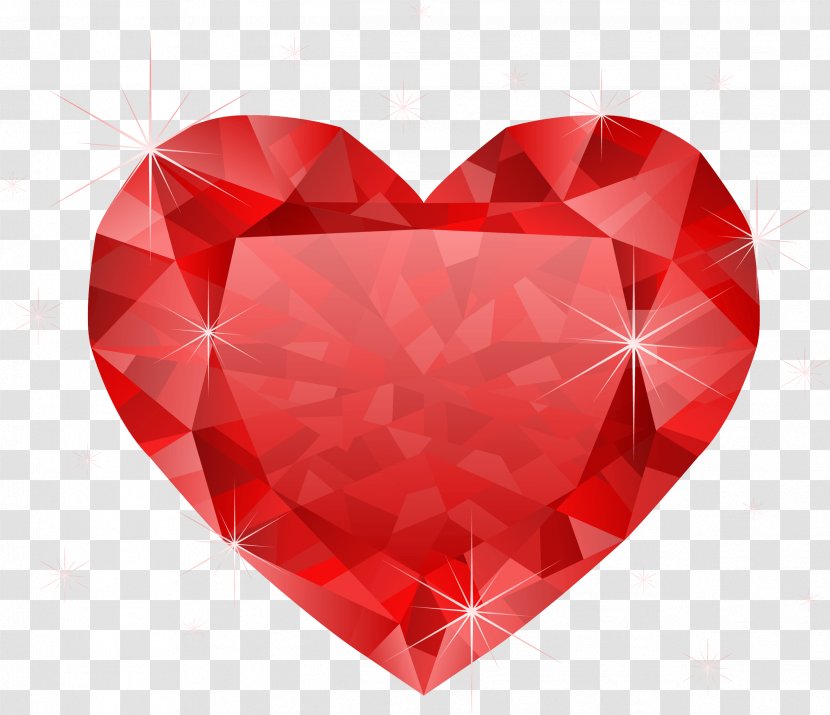 Heart Clip Art - Red Diamonds - Diamond Transparent PNG