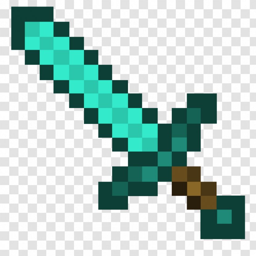 Minecraft Sword Video Game Giant Thinkwell, Inc. - Thinkwell Inc - Emerald Cliparts Transparent PNG