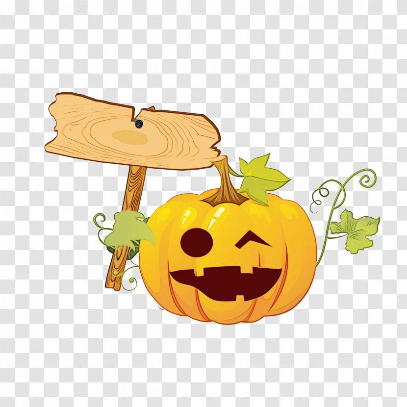 Cartoon Halloween Pumpkin - Food Plant Transparent PNG