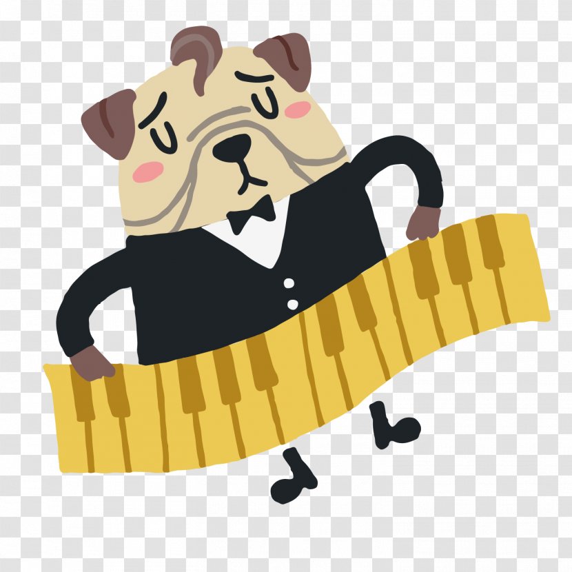 Shar Pei - Dog - Vector Play Piano Transparent PNG