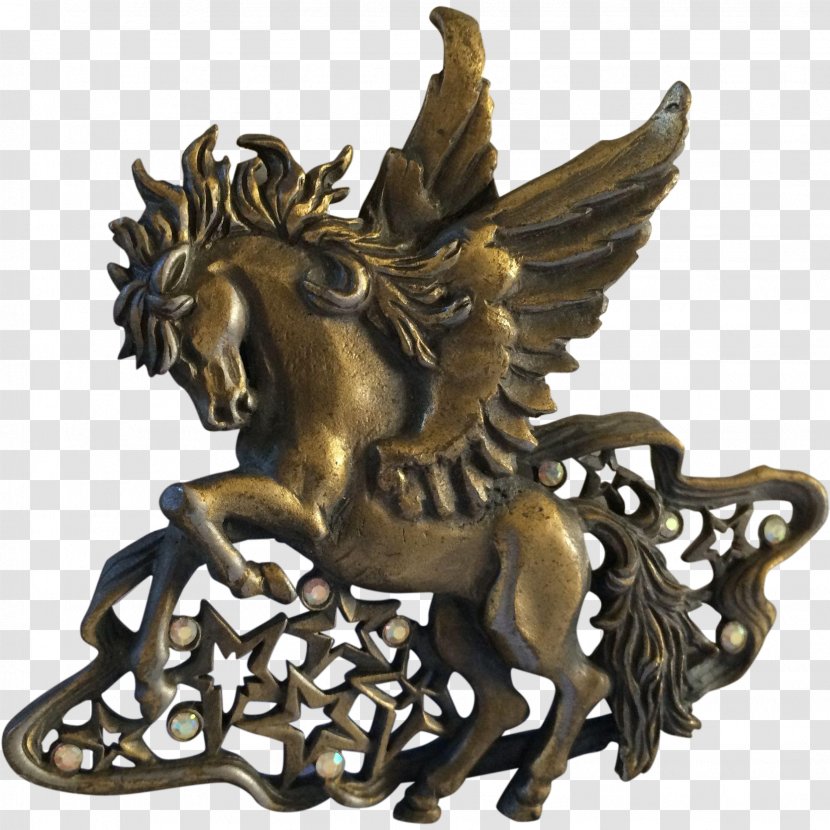 Bronze Sculpture 01504 Legendary Creature - Metal - Pegasus B&B Transparent PNG