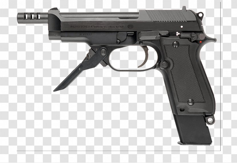 Beretta 93R Machine Pistol Firearm 92 - Gun Accessory - Handgun Image Transparent PNG