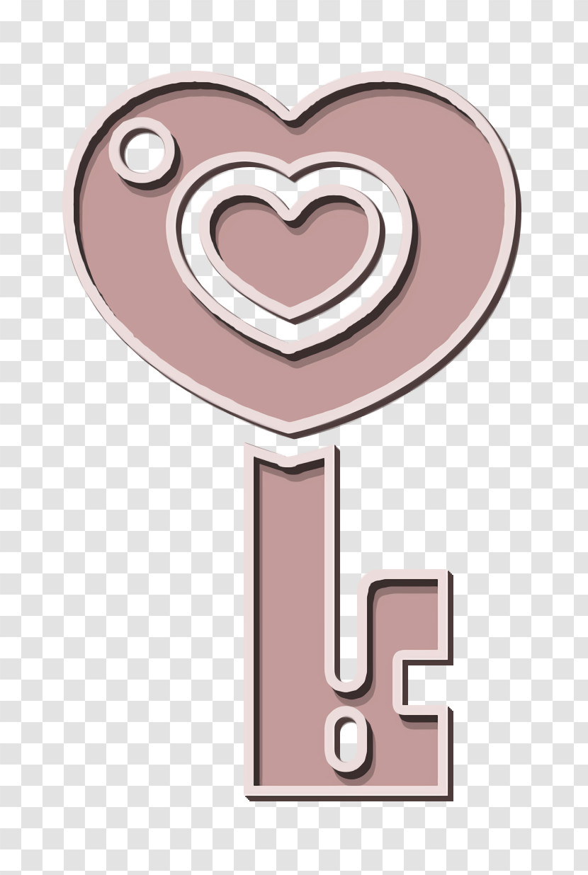 Love Icon Key Icon Transparent PNG