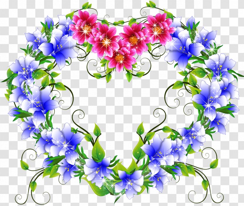 Cut Flowers Heart Blue Rose - Flower Transparent PNG