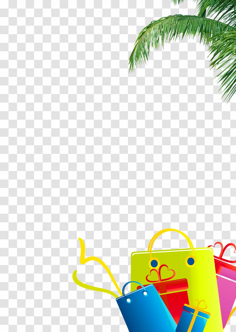 Text Illustration - Yellow - Coconut Tree Transparent PNG