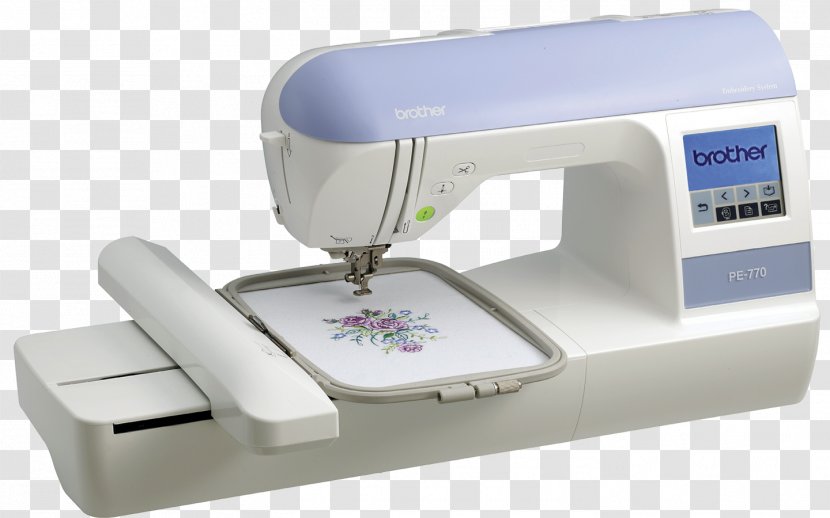 Machine Embroidery Brother PE770 Industries Needlework - Double Needle Sewing Transparent PNG