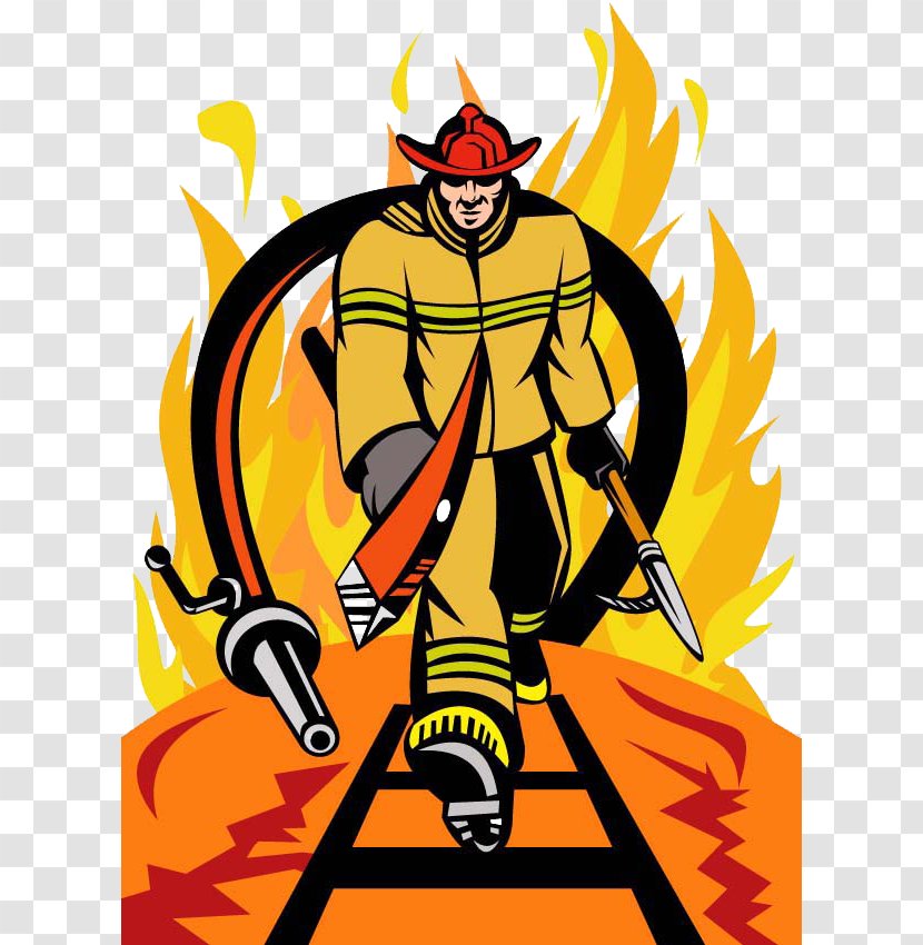 Firefighter Firefighting Royalty-free - Fiction - Walking Firefighters Transparent PNG