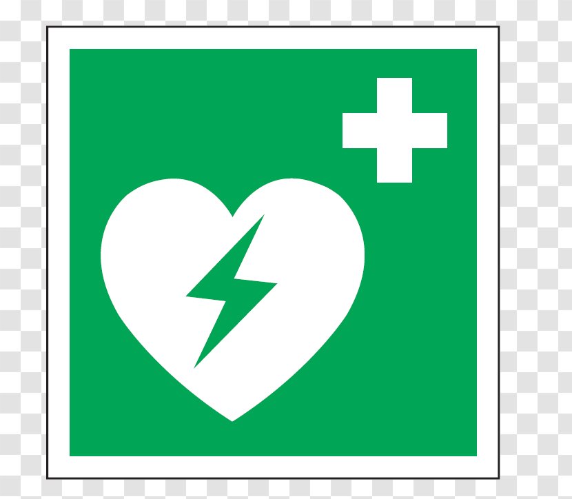 Automated External Defibrillators Defibrillation First Aid Supplies Safety Sign - Cardiopulmonary Resuscitation - Green Transparent PNG