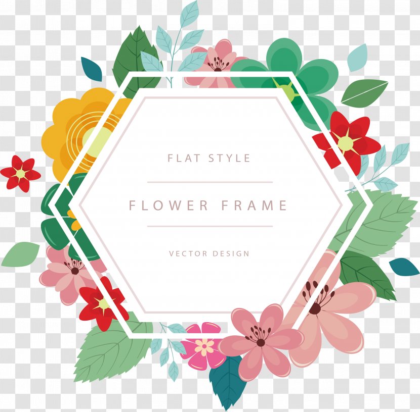 Hexagon Shape - Flowering Plant - Hexagonal Invitation Header Box Transparent PNG