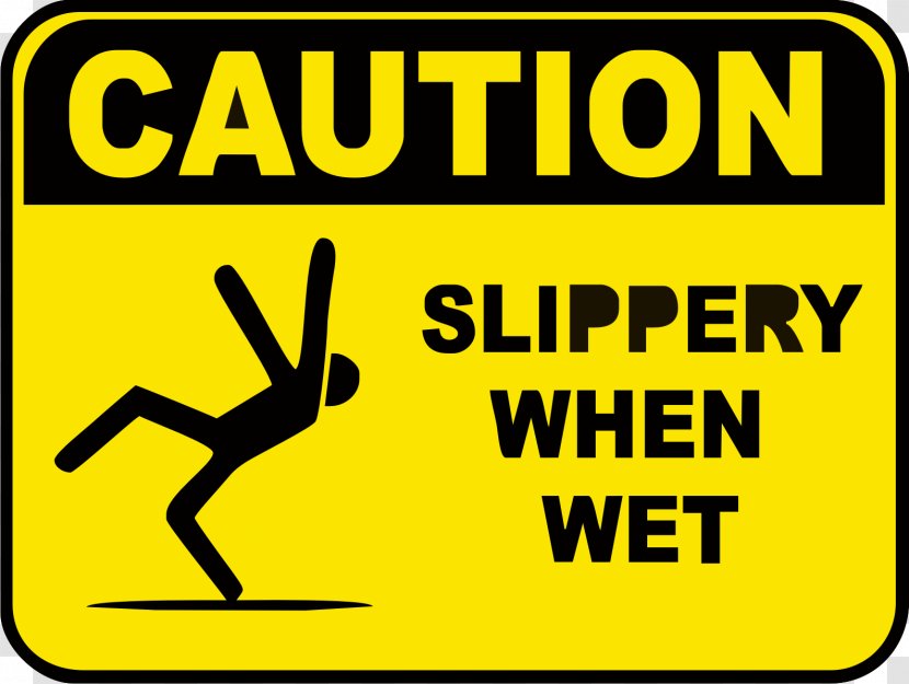Wet Floor Sign Warning Safety Slippery - Signage Transparent PNG
