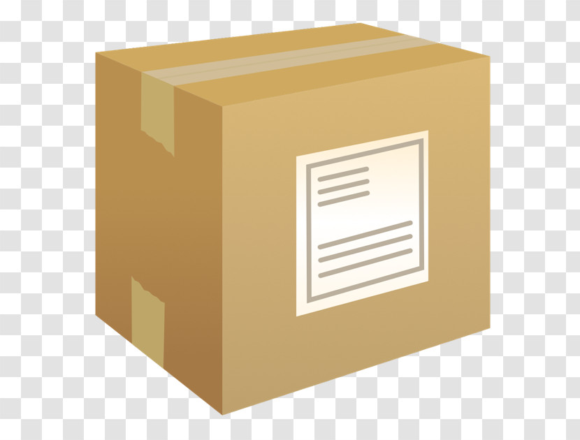 Box Yellow Shipping Box Carton Package Delivery Transparent PNG