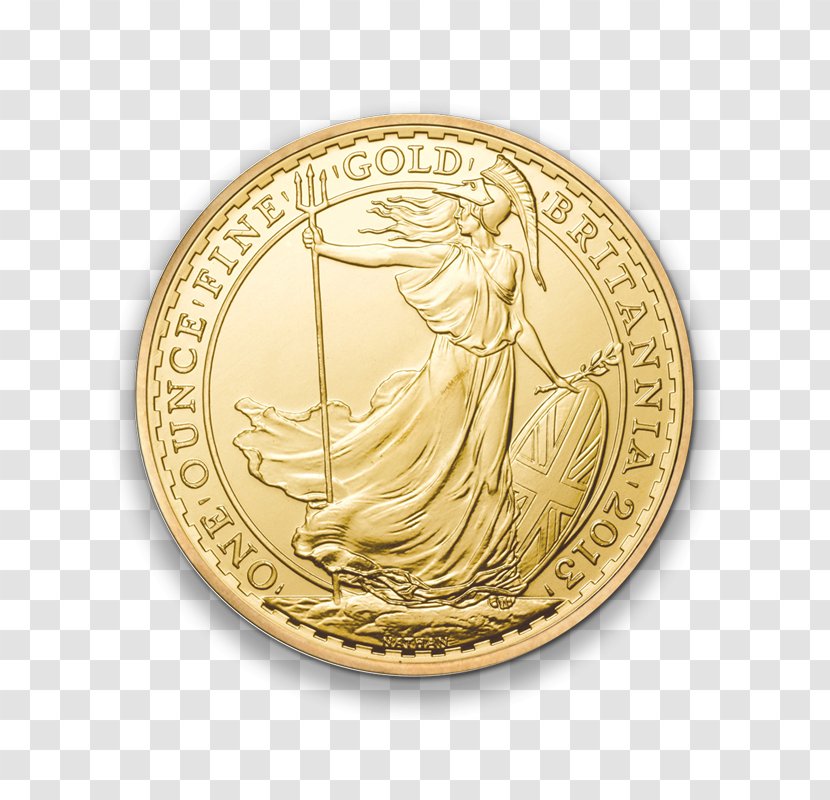 United Kingdom Britannia Bullion Coin Gold - Metal Transparent PNG