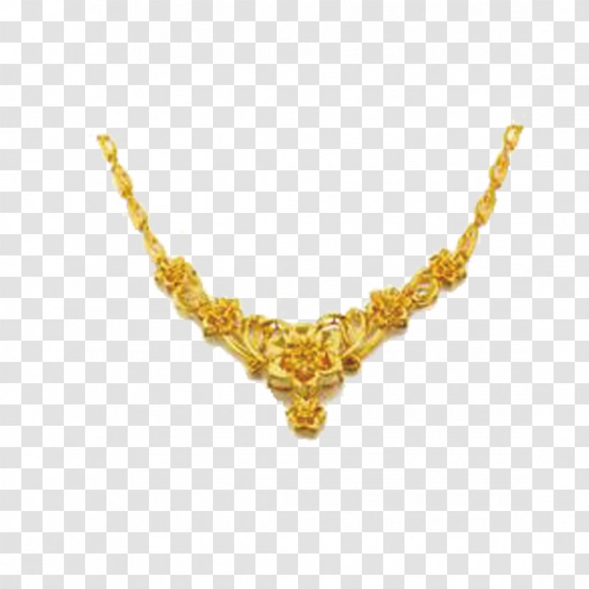 Gold Necklace Jewellery Gratis Transparent PNG