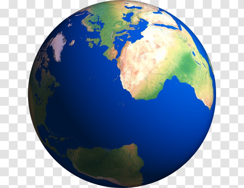 Earth Globe Rendering Planet - Phong Shading - Watercolor Sky Transparent PNG