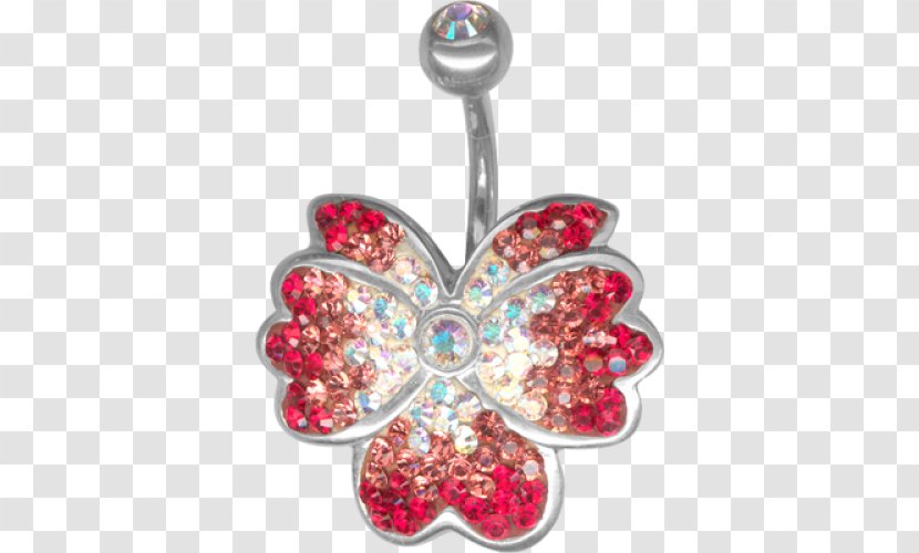 Crystal Body Piercing Navel Swarovski AG - Brooch - Barbell Transparent PNG