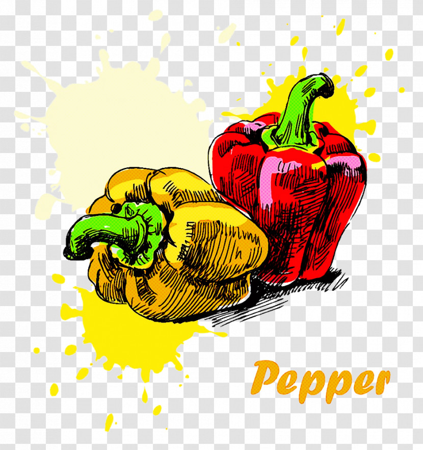 Bell Pepper Natural Foods Capsicum Vegetable Yellow Transparent PNG