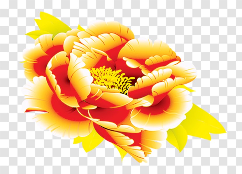 Floral Design Clip Art - Flower Bouquet - Golden Peony Transparent PNG