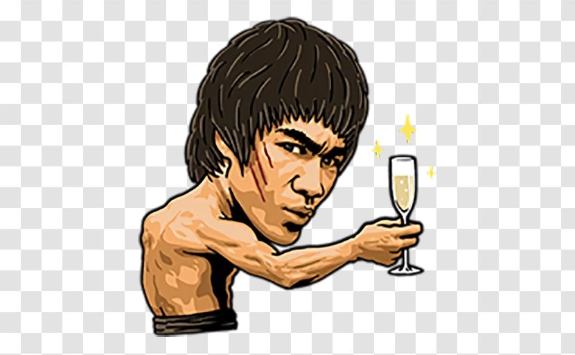 Huang Chunming Man Paper Male Facial Hair - Cartoon - Bruce Lee Kick Transparent PNG