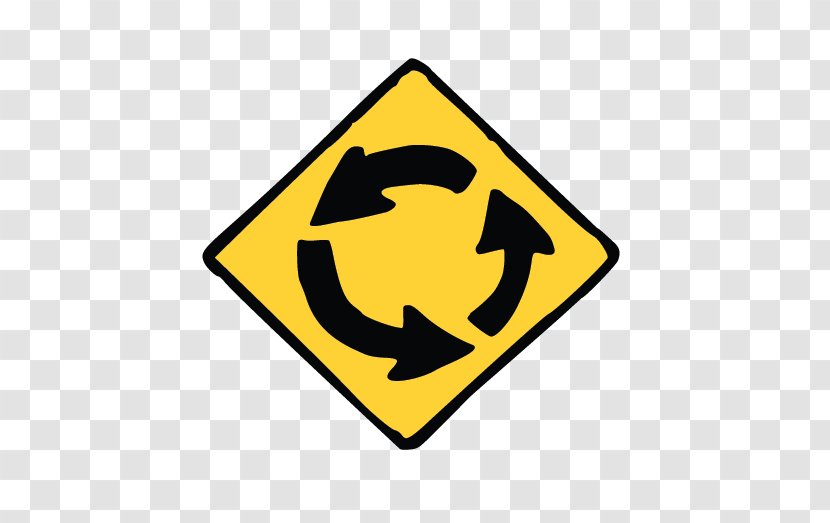 Traffic Sign Roundabout Circle Manual On Uniform Control Devices Warning - Lane - Light Transparent PNG